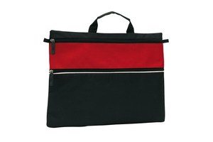 Document bag "File" with a zip on the front pocket and 1 main pocket with zip