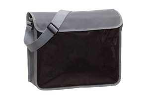Shoulder bag "Visual" with a transparent PVC slip-in pocket on the front