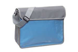 Shoulder bag "Visual" with a transparent PVC slip-in pocket on the front