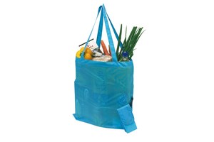 Shopping bag "Shoppy" with long handles and plastic eye to hang up the colour matching bag