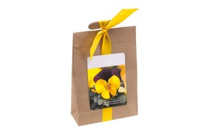 Seed-bag "Viola": filled with granules and pansy planting seeds