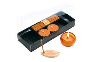 Candle set "Atmosphere", packed in a gift box with a frosted lid