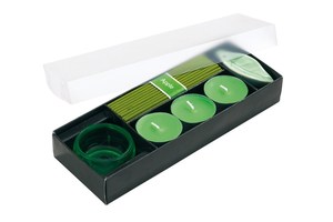 Candle set "Atmosphere", packed in a gift box with a frosted lid