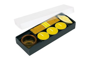 Candle set "Atmosphere", packed in a gift box with a frosted lid