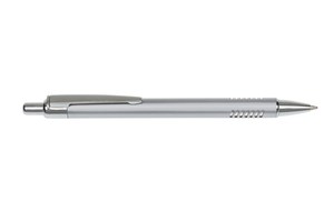 Ballpoint pen "Cayman", grip area in discreet striped look, with black ink