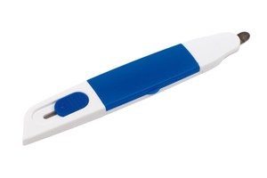 Staple remover "Desk talent" with integrated knife and self-adhesive labels