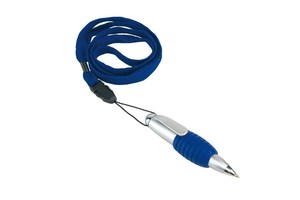 Ballpoint pen "Twister" with a coloured grip area and key chain