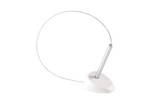 Pen holder "Counter" with a ballpoint pen and approx. 57 cm long metal wire