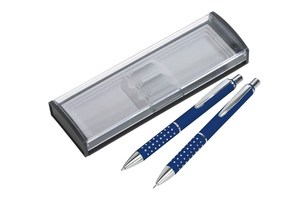 Writing set "Preston" consists of ballpoint pen (black ink) and pencil, packed in a case