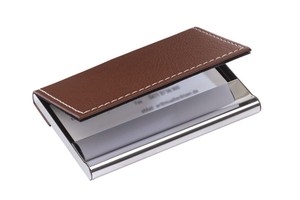 Business card holder "Superb" with magnetic closure, packed in gift box