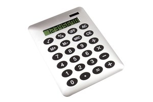 8-digit calculator "Buddy" in a DIN A4 format with dual power