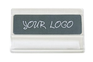 Transparent ruler "Magnify", 8 cm, with a slot for your logo and a magnifying glass