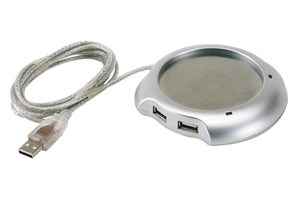 USB cup warmer "Coffee & Tea" with hub with 4 ports