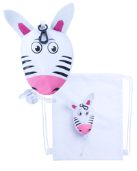 "Kissa" vak na stažení šňůrkou, zebra