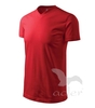 Tričko Heavy V-neck červená 2XL