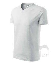 Tričko V-neck bílá S