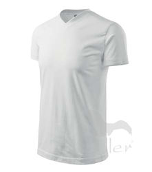 Tričko Heavy V-neck bílá 2XL