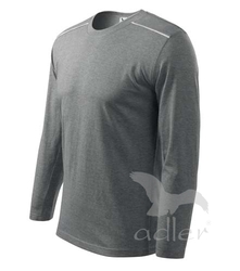 Long Sleeve triko unisex tmavě šedý melír 2XL