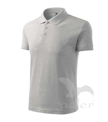 Polokošile pánská Pique Polo světle šedý melír 2XL