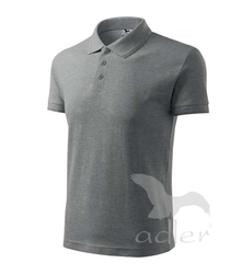 Polokošile pánská Pique Polo tmavě šedý melír 2XL