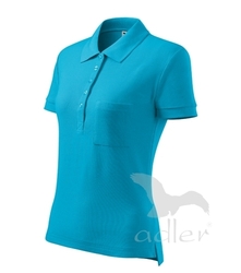 Polokošile dámská Cotton tyrkysová 2XL